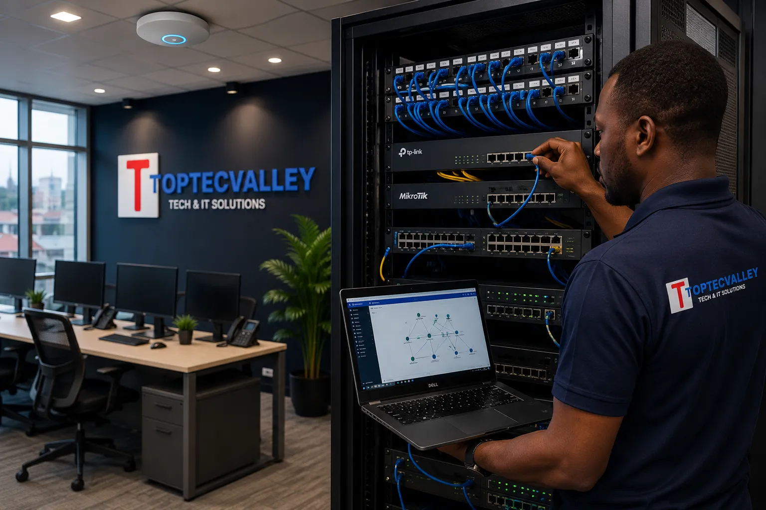 Networking services in Uganda for business network infrastructure and connectivity support